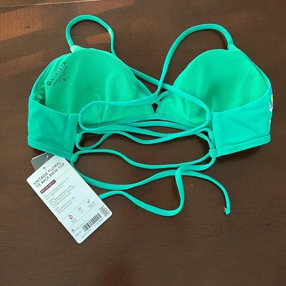Athleta Vintage Floral Tie Back Bikini Top - Picture 2 of 9